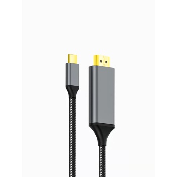 USB-C pistik -> HDMI pistik kaabel 1m hall rästik 4K@60Hz