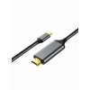 USB-C pistik - HDMI pistik kaabel 2m hall rästik 4K@60Hz
