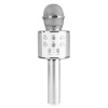 Karaoke mikrofon KM01 hõbedane 6W akuga USB MicroSD