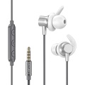 Wired headphones for sports White/grey