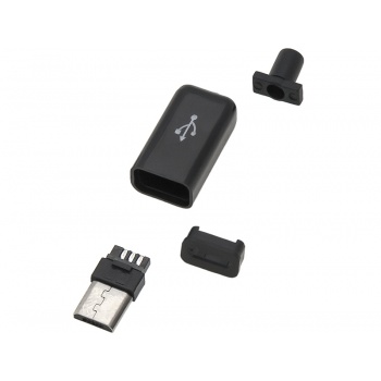 USB micro B штекер 5-pin для кабеля