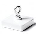 Magnet with hanging loop in white plastic case 58*58mm 30kg