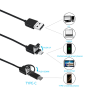 Endoscope USB (A, C, microB) IP67 7mm 2m Android Win