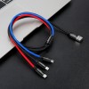 USB triple cable USB-C, Lightning, Micro B 1.2m