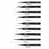 Set of tweezers 9 pcs ESD120-140mm black