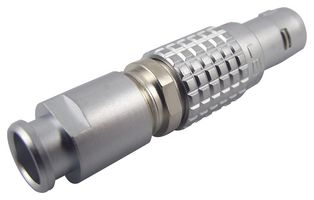 LEMO - FGG.0B.302.CLAD52Z - Circular Connector, 0B Series, Cable Mount Plug, 2 Contacts, Solder Pin, Push-Pull, Brass Body
