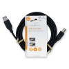 USB 2.0 cable A-B 3m printer black copper cable