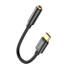 USB-C connector - 3.5mm audio jack digital adapter, black, Baseus