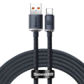USB-A USB-C cable 1.2m 100W Baseus Crystal Shine black