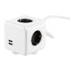 PowerCube Extended USB, 4xSchuko, 2xUSB, 1,5 м, серый/белый