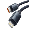 Baseus Crystal cable USB-C -> Lightning, 20W, PD, 1.2m (черный)