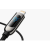 Кабель USB-C — Lightning с  дисплеем, 2m 20W, Baseus, черный