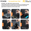 PCW08I Screwdriver Set 130pcs, +,-,hex,tx,p,tri,Y,sq,fork