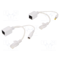 Passive PoE cable kit; PoE (PoE); white; RJ45 DC 5.5/2.1mm; 15cm