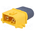 Plug; DC supply; XT60; male; PIN:2; for cable, holders; sold