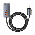 Car USB charger 1,5 M cable, Share Together 120W A/C grey