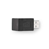 USB A 2.0 angle up adapter transition black