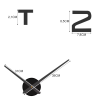DIY wall clock 60-130cm black 1xAA not included