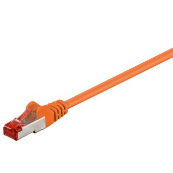 Patch cable 0.5m CAT6 Cu S/FTP LSZH 250MHz double-shielded orange