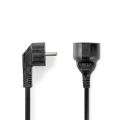 Power extension cord, 2m, black