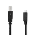 USB-кабель USB 2.0 | USB-C™, штекер | USB-B, штекер | 1м |черный