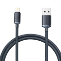 USB-A Apple Lightning cable 1.2m 2.4A Crystal Shine black