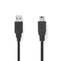 USB-кабель USB 2.0 | USB-A, штекер | USB Mini-B, 5-контактный штекер | 3,00 м |Черный