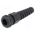 Cable gland; with strain relief; PG11; IP68; polyamide; black