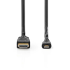 Кабель HDMI-micro HDMI 2.0 1,5м, черный