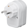 Surge-Protected Socket Adapter, white