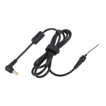 Laptop adapter power cord with 5.5/2.5mm angled plug