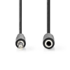 Stereo Audio Cable | 3.5 mm Male | 3.5 mm Female  | 1.00 m | Round | Black