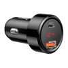 Car charger Baseus Magic USB + USB-C QC 4.0 PD 45W, black