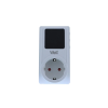 Over- and under-voltage protection EURO with grounding, timer, white