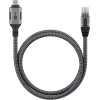 USB-C 3.1 RJ45 ethernet cable 2m 1Gbps gray textile