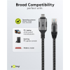Ethernet-кабель USB-C 3.1 RJ45, 2 м, 1 Гбит/с, серый текстильный