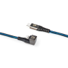 USB-C - Lightning kaabel 180deg pistik 2m 3A sinine nailon