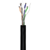 CAT 6 network cable outdoor, U/UTP, black, 100m