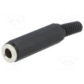 6.3mm stereo wire connector plastic Black