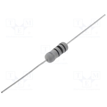 Resistor, wire-wound, tht, 110m?, 1w, ±5%, Ø3.5x10mm, 400ppm