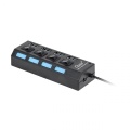 USB 3.0 hub 4 ports, with separate power connector, with port switches