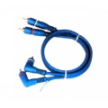 2*RCA-2*RCA+1s straight/corner plug 5m Gilded tips Blue