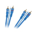 2*RCA-2*RCA+1s straight plug 5m Gilded tips Blue