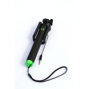 Teleskoop selfie stick 19-82cm juhe Androidile, Must/roheline Kungfuren