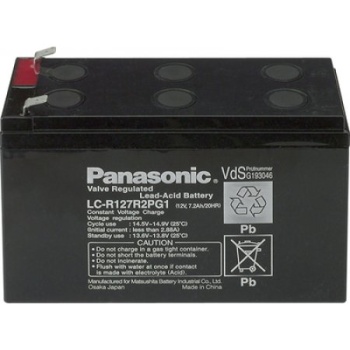 Lead battery Panasonic VRLA 12V 7.2Ah 151*65*94mm klemm 6.35mm