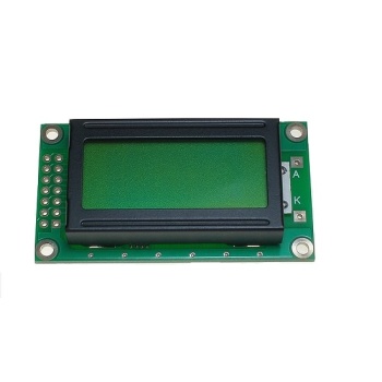 LCD Displei 2*8 roheline taustvalgus 58*32mm