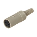 5-DIN socket for cable 180deg Hirschmann Grey