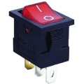 Rocker switch ON-OFF 6A Red