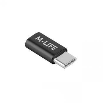USB-C 3.1 pistik - USB 2.0 B Micro pesa üleminek must