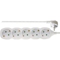 Extension cord 5 socket 3m 3g1.5mm2 16A White